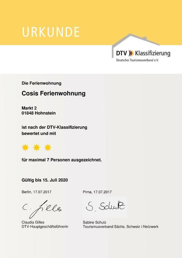 Cosis Ferienwohnung Hohnstein Exteriér fotografie